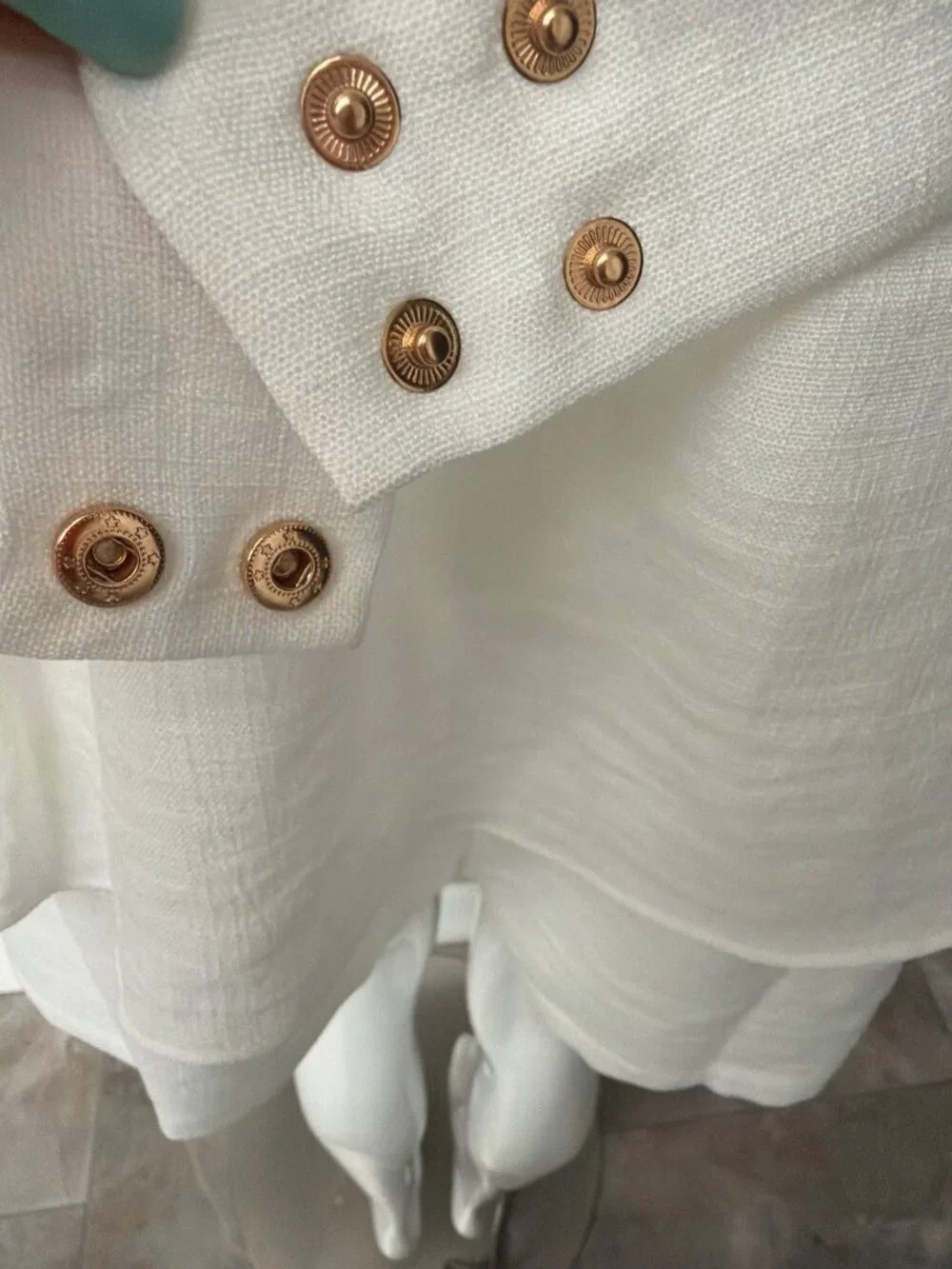 Milk & Honey White 2PCS Short Pant / Peplum Top Set Size L